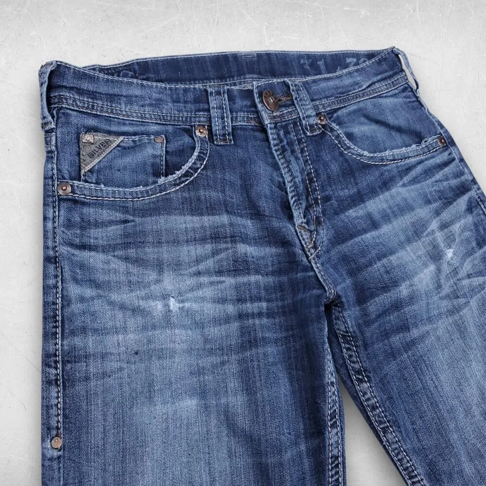 Silver Jeans Men 31 Blue 925 Series Zac Relaxed Fit Distressed Grunge Vintage